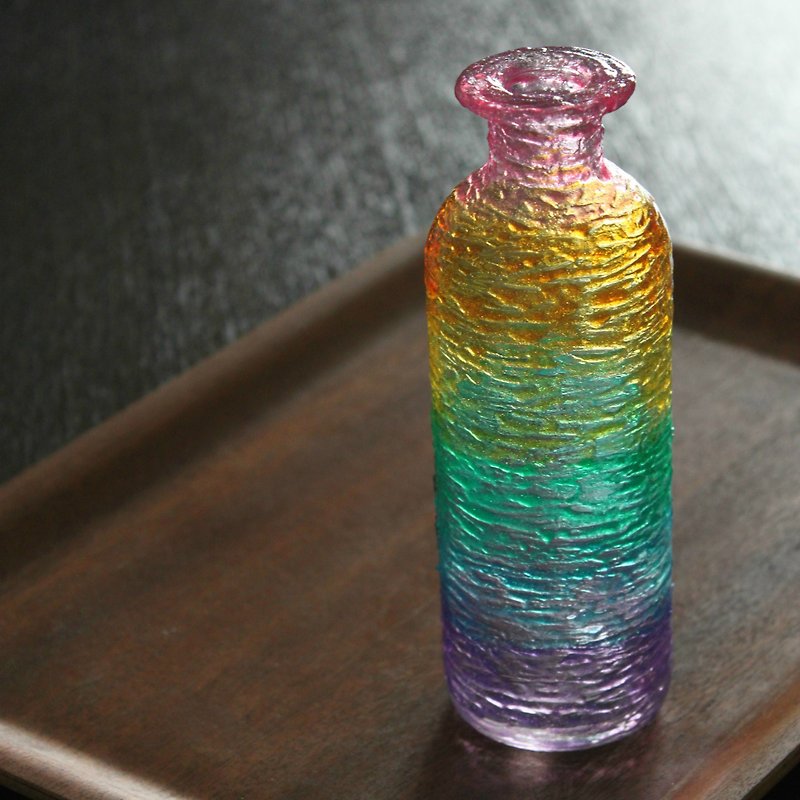 虹の感情│甘くてロマンティックなグラデーションカラーガラスの攪拌ボトル - アロマ・線香 - ガラス 多色