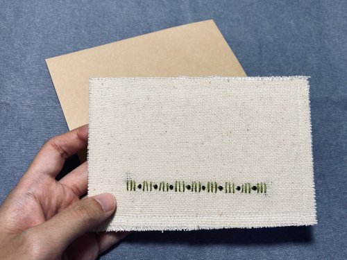 tokay.tw 刺繡珠子卡片 明信片 附信封