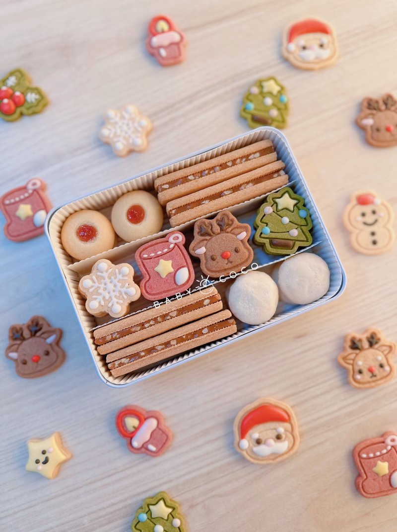 BABYCOCO聖誕鐵盒曲奇 - 手工餅乾 - 新鮮食材 紅色