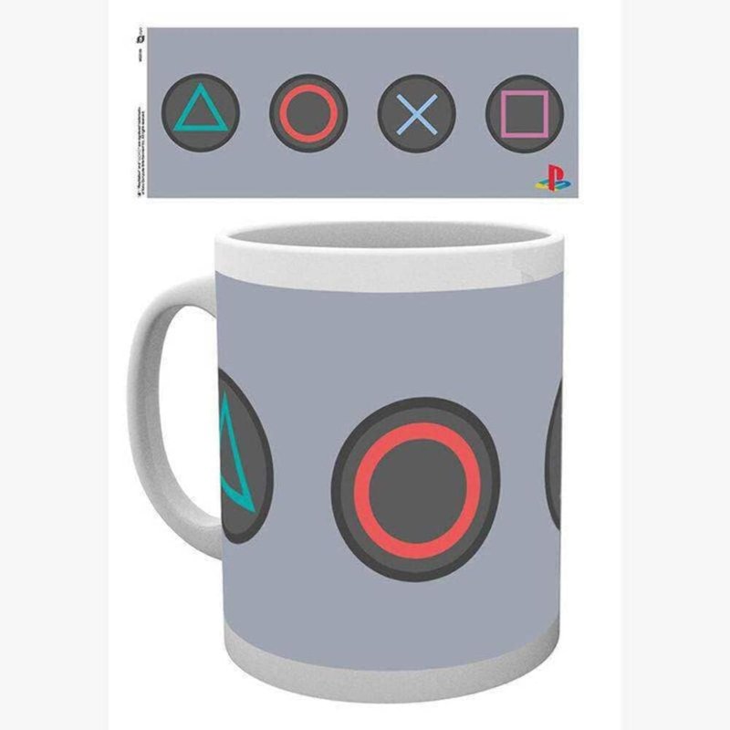 Officially Licensed PlayStation Classic Mug, 320mL - Cups - Pottery Silver