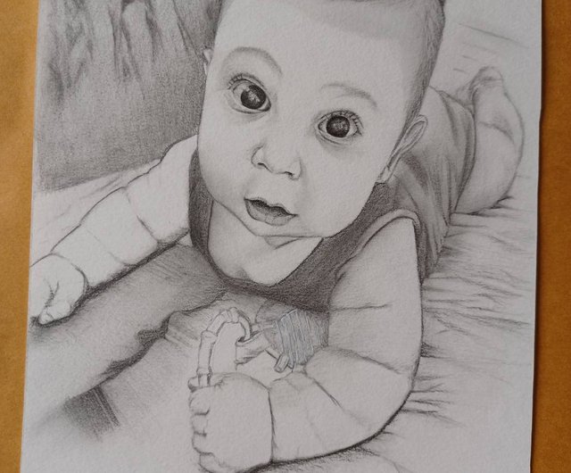 Custom portrait from photo Custom art Personalized cheapest portrait Realistic pencil portrait Custom portait as a gift Hand drawn Pencil drawing