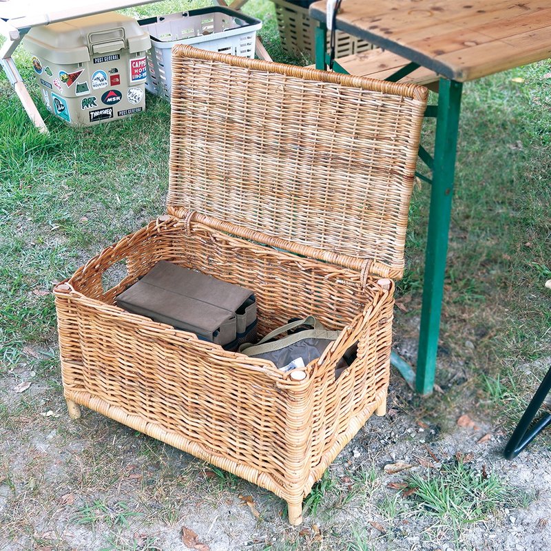 POST GENERAL Vertical Rattan Storage Box with Lid - เฟอร์นิเจอร์อื่น ๆ - พืช/ดอกไม้ 