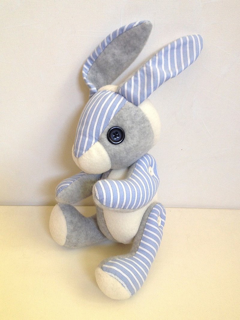POPO│ Alice rabbit │ hand made. Fresh light blue - Items for Display - Cotton & Hemp Blue