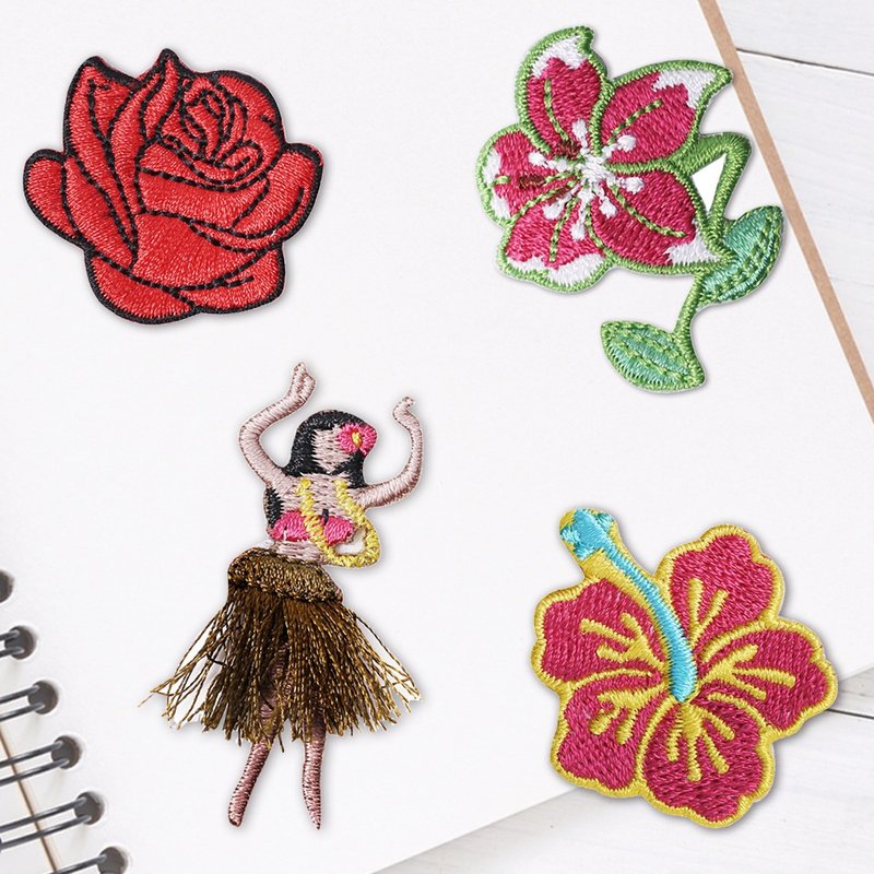 【刺繡布貼】 Hawaii 搖擺夏威夷 (四款) - 貼紙 - 繡線 