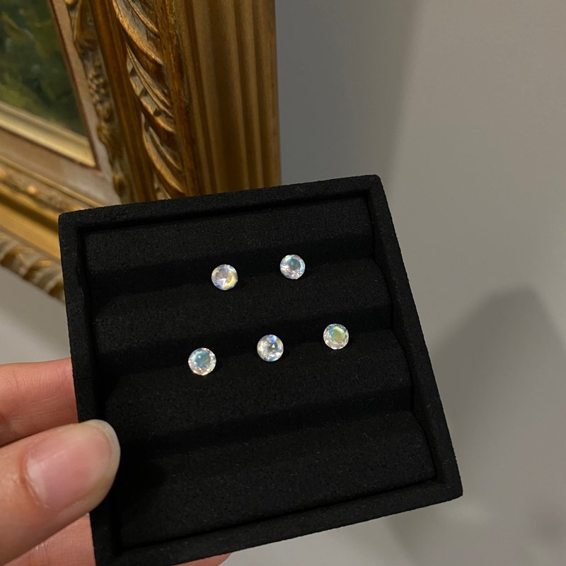 【裸石】彩虹斜長石 彩虹月光石 Rainbow Moonstone 5mm 圓形寶石 - 項鍊 - 寶石 透明