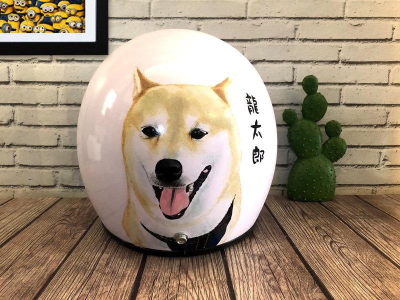 手繪瘋 客製化 狗狗 貓貓 安全帽 彩繪 紀念 禮物 生日 情人節 - 似顏繪/客製畫 - 其他材質 多色