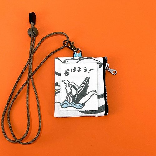My Glück 設計款WD187 - 【鯨豚與浪】證件套零錢包
