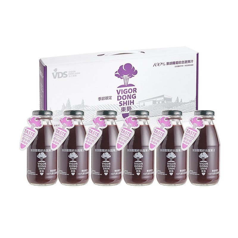 活力東勢-紫胡蘿蔔綜合蔬果汁禮盒裝 - 果汁/蔬果汁 - 玻璃 紫色