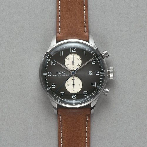HRZNS STORE 灰黑色 CH-41 Corona 計時功能手錶 | BUTTERO皮帶或鋼帶