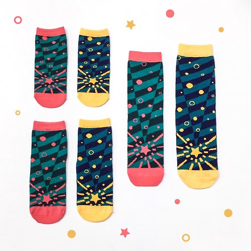 ZILA SOCKS | 台灣織襪設計品牌 星芒閃閃親子襪(藝術家聯名款)