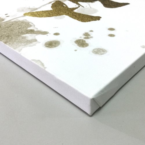 抽象油彩画 金色フレーム 大きなキャンバス 金箔抽象画 Large Canvas- Abstract with Gold