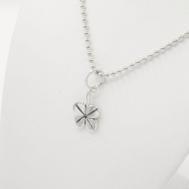 Lucky Clover Necklace - Necklaces - Sterling Silver Silver