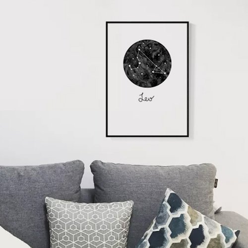 菠蘿選畫所 獅子座 Leo-咖啡廳掛畫/十二星座/床頭畫/星際/餐廳/工作室