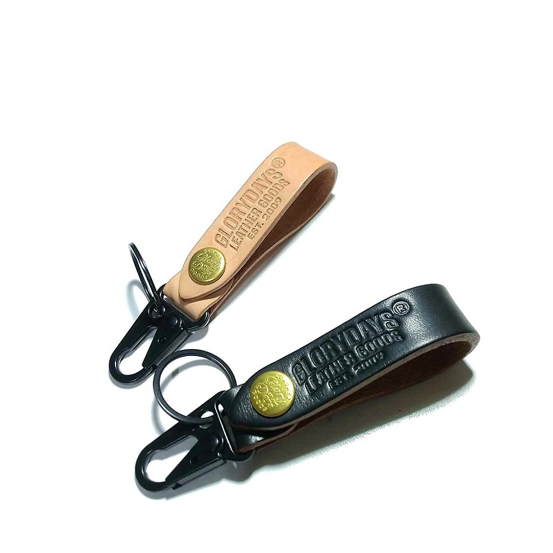 Leather buckle keychain/ is a keychain and a buckle - ที่ห้อยกุญแจ - หนังแท้ สีดำ
