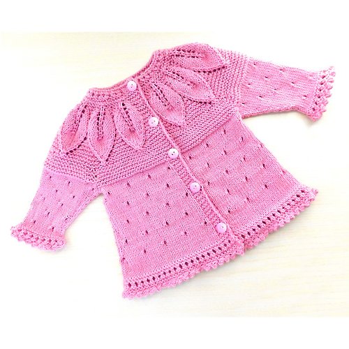 VitalinaKnit Knitting pattern baby cardigan, Baby girl clothes digital pattern pdf