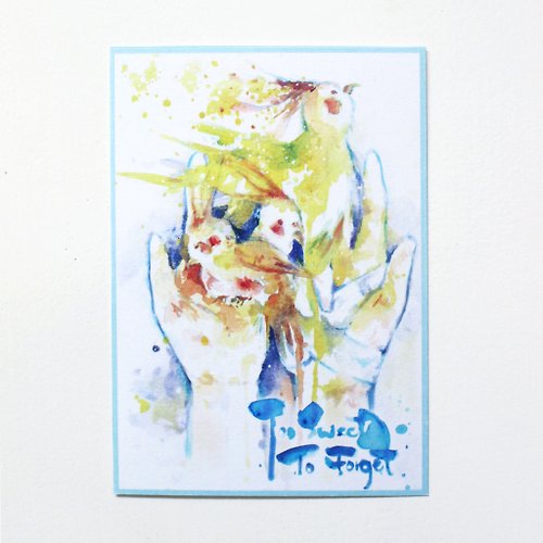 AliceHobbey Illustration Alice Hobbey Too Sweet To Forget 雙面水彩插畫明信片 Postcard