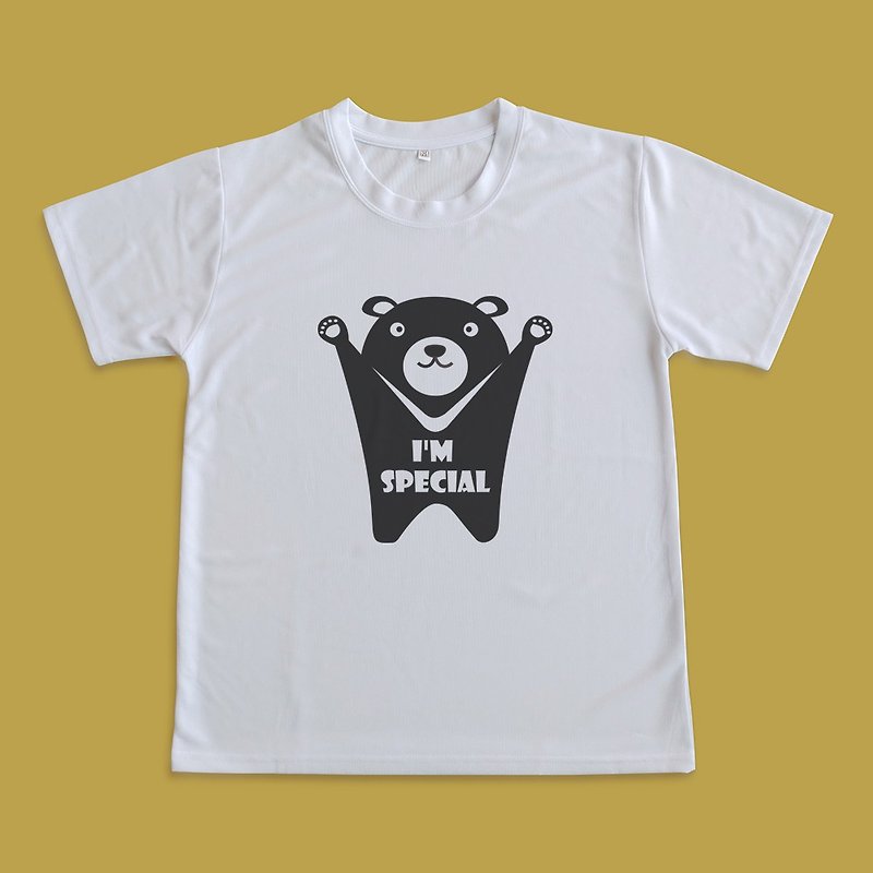 Moisture wicking shirt _ Taiwan's unique animal collection - เสื้อยืดผู้ชาย - เส้นใยสังเคราะห์ ขาว