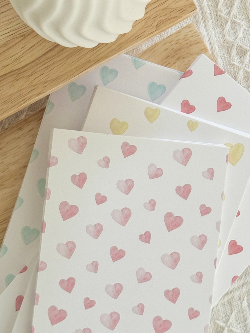 Pastel heart paper (4 colors) - ซองจดหมาย - กระดาษ 