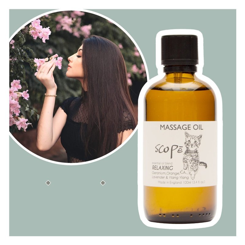 Immediate product【SCOPē】Rose Geranium Massage Oil 100ml (Expiration date 2024/11/30) - ผลิตภัณฑ์บำรุงผิว/น้ำมันนวดผิวกาย - สารสกัดไม้ก๊อก 