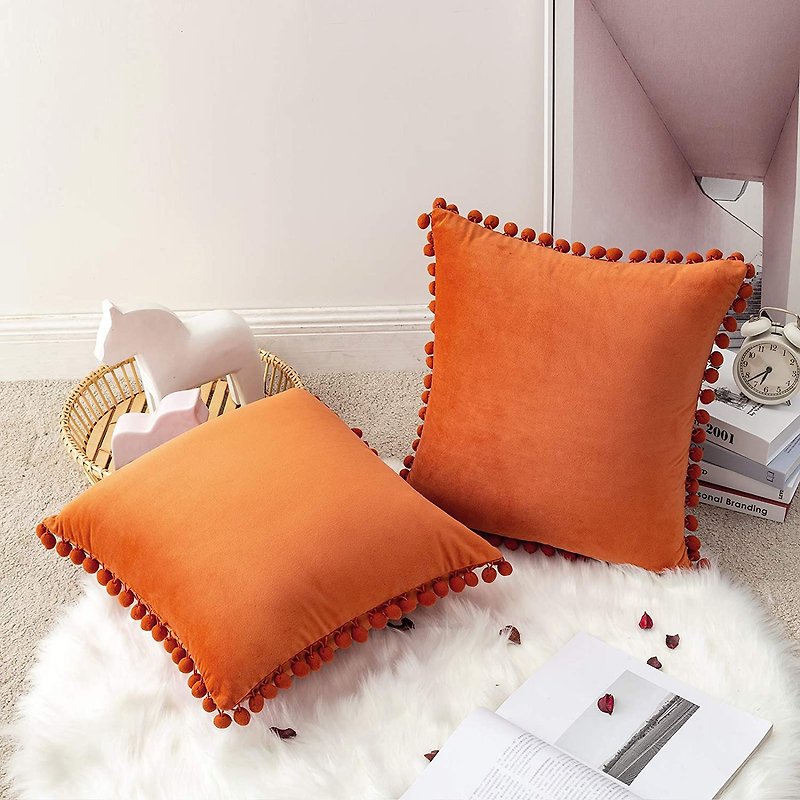 Niqqi Du Lile series orange pillowcase 45*45 - หมอน - ไฟเบอร์อื่นๆ 