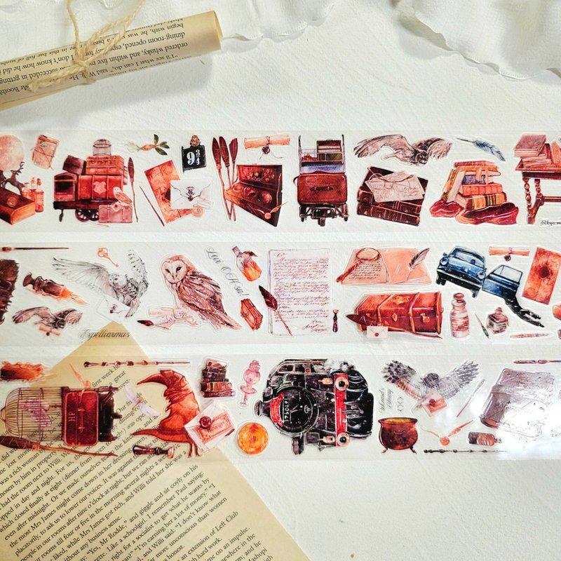 Full Roll_LOPO Wizarding-World Iridescent Kiss-Cut Masking Tape 5m - 紙膠帶/和紙/PET - 其他材質 
