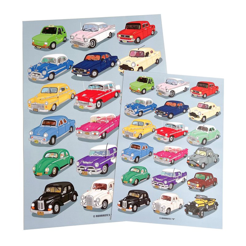 古巴老車海報 - 海報/掛畫/掛布 - 紙 藍色