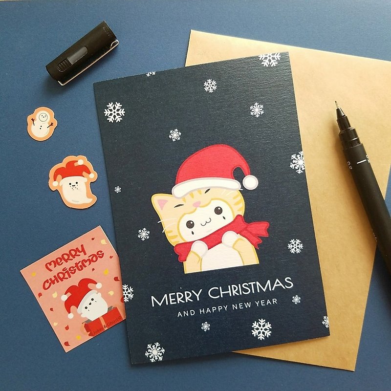 Christmas card | cat slave - Cards & Postcards - Paper 