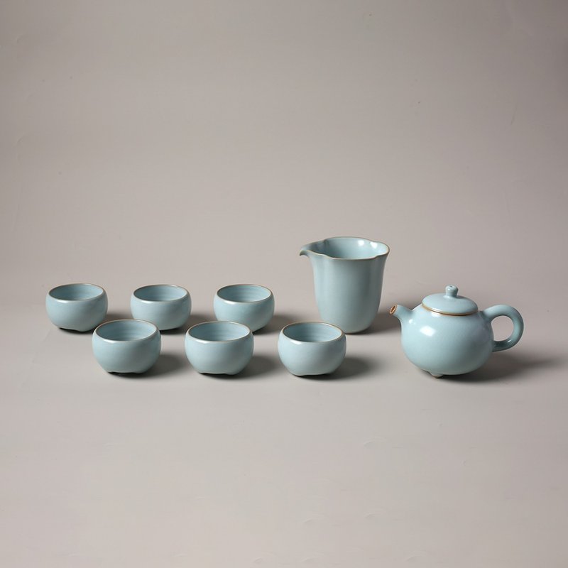 陸寶LOHAS 汝窯 三足壺 茶具組 1壺1海6杯 - 茶壺/茶杯/茶具 - 陶 