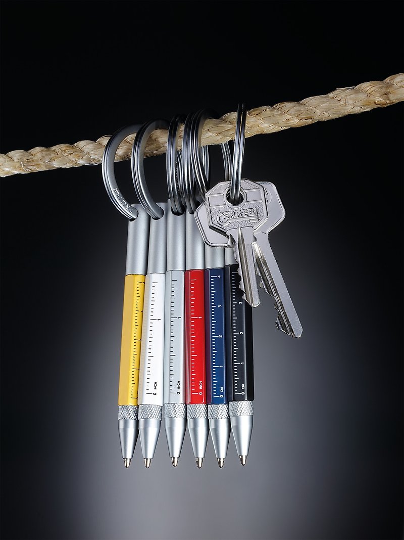 Micro Multiple Pen Keyring - Ballpoint & Gel Pens - Other Metals Blue