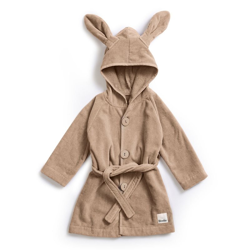 兒童連帽浴袍 - Blushing Pink 0-3歲男女適用 乾燥玫瑰粉嫩公主 - 毛巾浴巾 - 棉．麻 粉紅色