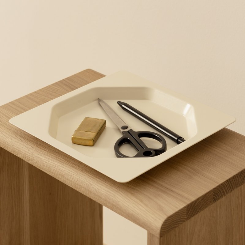 PURU Tray L | Ivory - กล่องเก็บของ - โลหะ ขาว