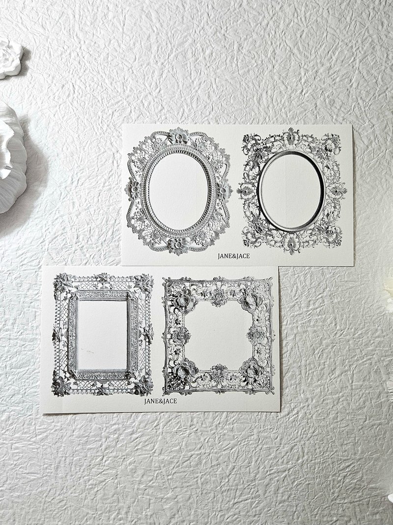 lace border frame - Stickers - Paper White