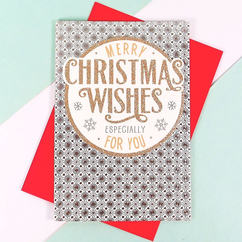 特別な光沢のあるスパイラルクリスマスカード[ホールマークカードクリスマスシリーズ] - カード・はがき - 紙 シルバー