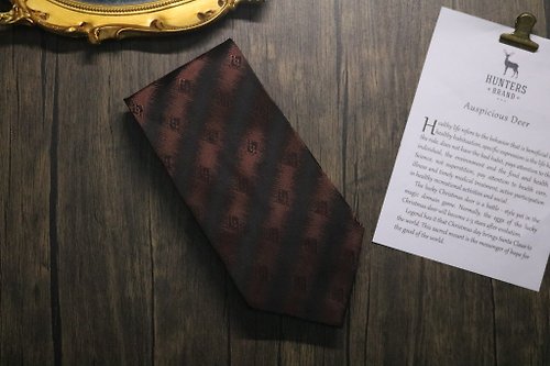 壞紳士 咖啡色菱形格型男領帶/紳士商務真絲領帶