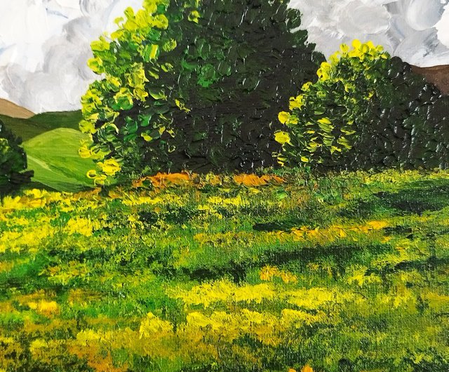 風景画 ひまわり畑アクリルアート 花の絵画 壁飾り - ショップ