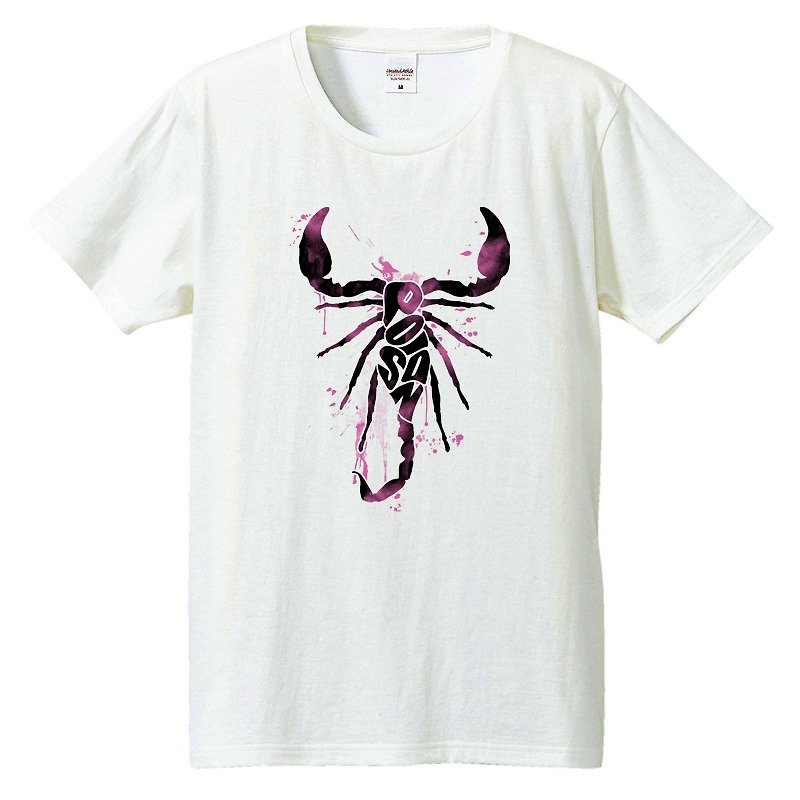 T-shirt / poisonous scorpion - เสื้อยืดผู้ชาย - ผ้าฝ้าย/ผ้าลินิน ขาว
