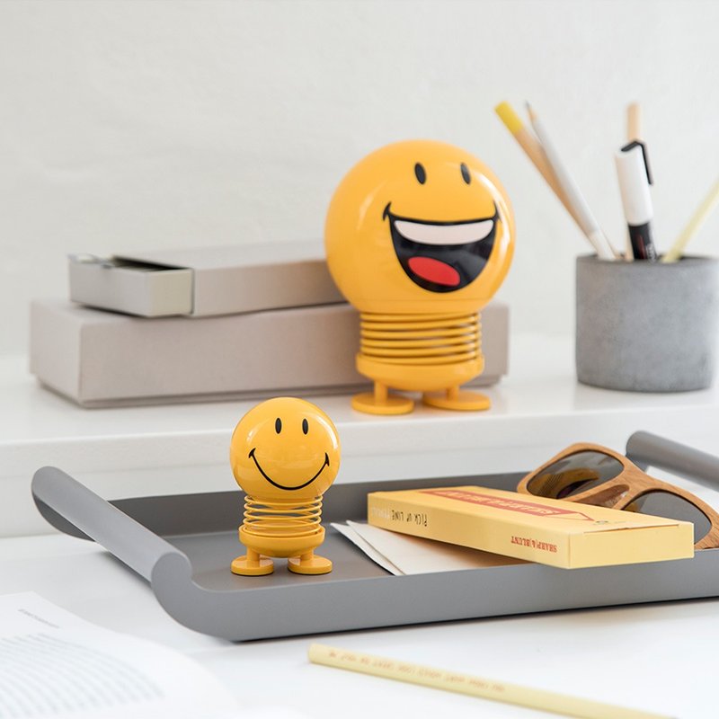 【哈特寶】Hoptimist Smiley S 丹麥微笑彈簧公仔-黃 - 公仔/玩偶 - 其他材質 黃色