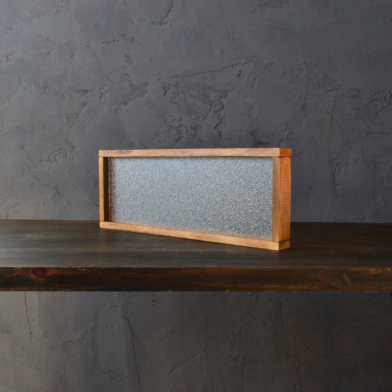 0310 Simple Cafe Tray with Domestic Cypress and Retro Glass - 其他家具 - 玻璃 咖啡色