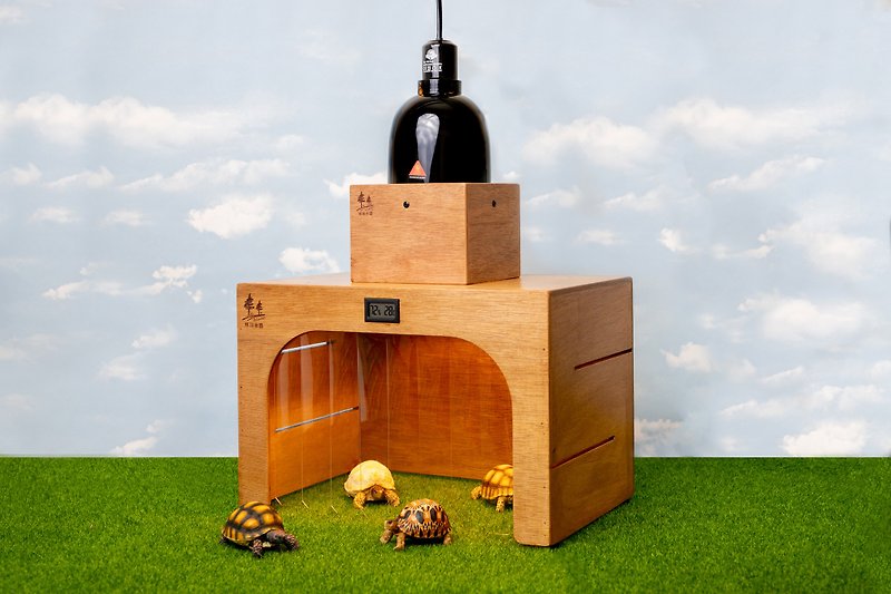 【林林木藝】 XL 瞅瞇  陸龜  睡窩 可當加濕暖房 爬蟲 台灣專利 - 其他 - 木頭 金色