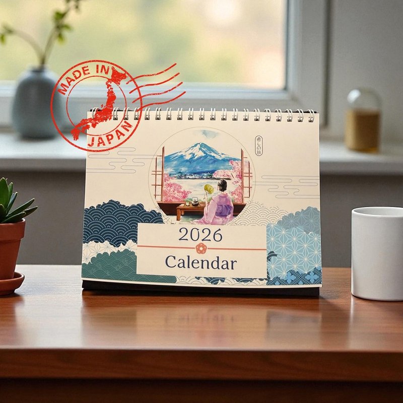 Japanese Scenic Art Calendar 2026 | Made in Japan | Healing Voyage - Calendars - Paper 