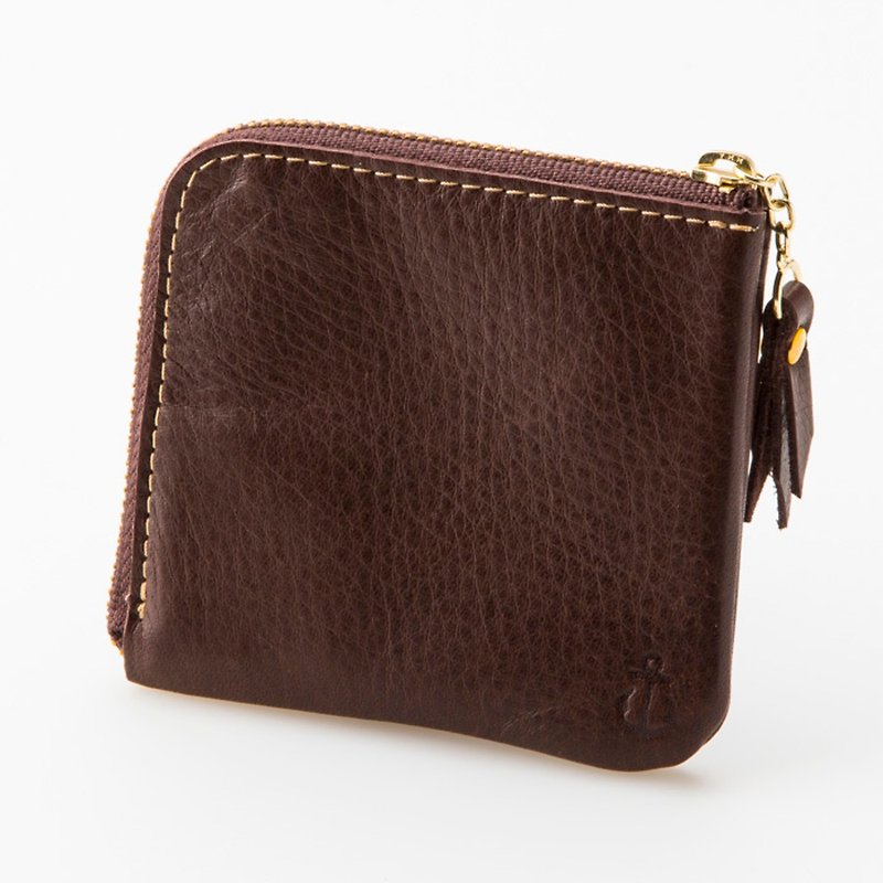 Hokkaido cowhide wallet, Brown bag -MADE IN KOBE- - กระเป๋าสตางค์ - หนังแท้ สีนำ้ตาล