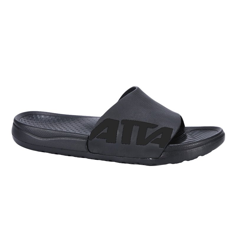 [ATTA] Dynamically Adjustable 5D Dynamic Arch Pressure Equalizing Slippers - Black - รองเท้าแตะ - พลาสติก สีดำ