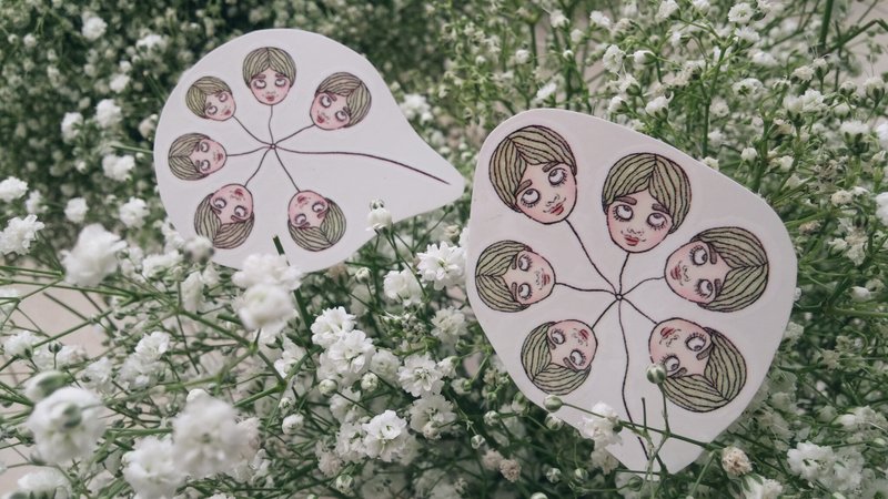 Tmy 紋身貼紙 tattoo sticker_滿天星 - 紋身貼紙/刺青貼紙 - 紙 黃色
