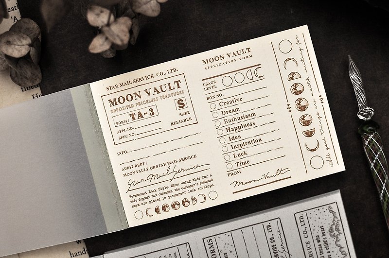 月の金庫のメモ帳–Moon Vault Note - 付箋・タグシール - 紙 多色