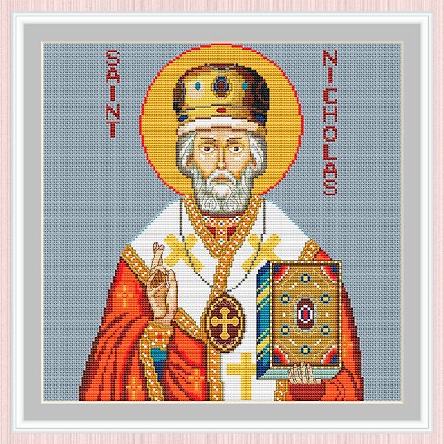 LarisaStitch Saint Nicholas Icon Cross Stitch Pattern | Nicholas the Wonderworker |
