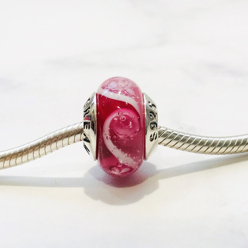 PANDORA/ Trollbeads / All major bead brands can be stringed * - Peach pink - อื่นๆ - แก้ว สึชมพู