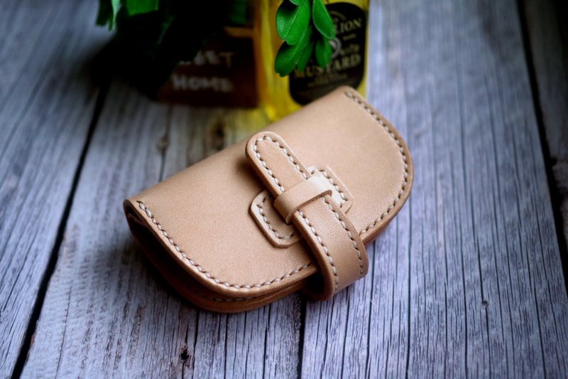 皮革迷你錢包 - 錢包/皮夾/長短夾 - 真皮 白色