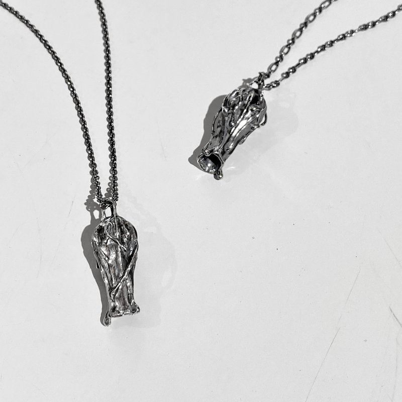 [Handmade in sterling silver] Bract necklace - แหวนทั่วไป - เงินแท้ หลากหลายสี