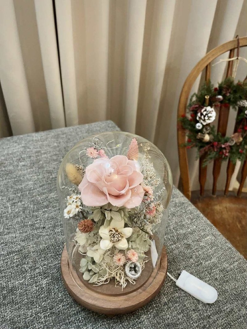 玻璃花罩【晨光暮暮】玻璃花盅 升遷 生日 開幕 新居 聖誕花禮 - 乾燥花/永生花 - 植物．花 