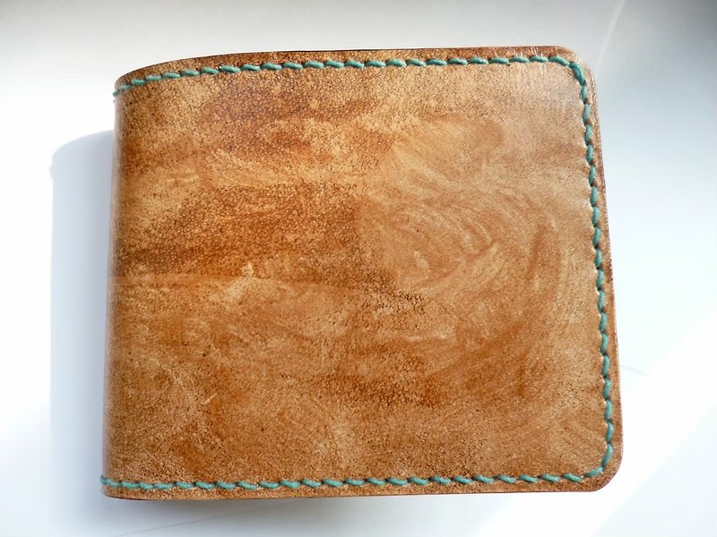 Gu Yuexiang Studio-Customized handmade genuine leather wallet short clip hatchback clip - กระเป๋าสตางค์ - หนังแท้ 